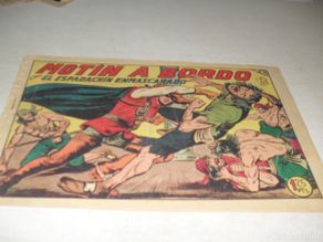 Tebeos: EL ESPADACHIN ENMASCARADO Nº 106,MOTIN A BORDO,DE 252,DE M.GAGO.VALENCIANA,1952